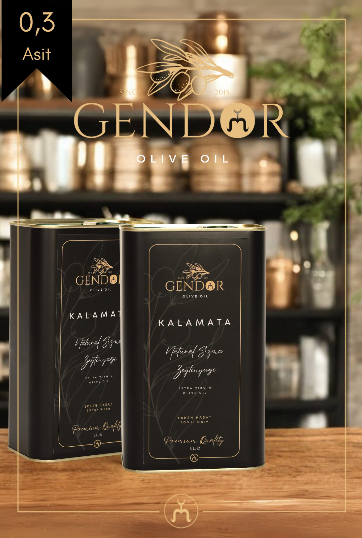 Kalamata Erken (İLK) Hasat Natürel Sızma Zeytinyağı 3LT