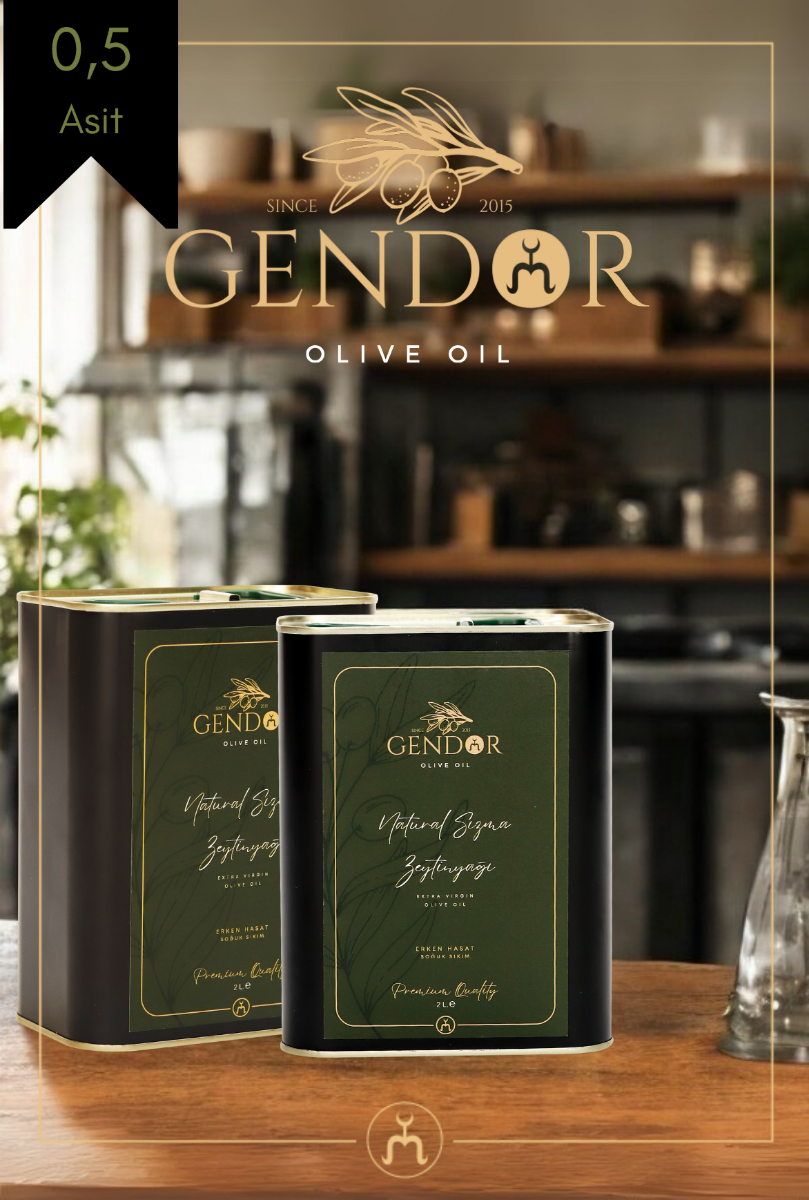 Natürel Sızma Filtresiz Zeytinyağı  2LT