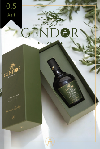 Hediyelik Natürel Sızma Filtresiz Zeytinyağı   500 ml - Özel tasarım hediye kutusuyla birlikte