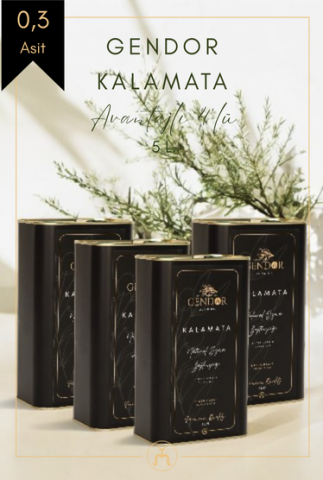 Kalamata Erken (İLK) Hasat Natural Sızma Zeytinyağı 4*3L