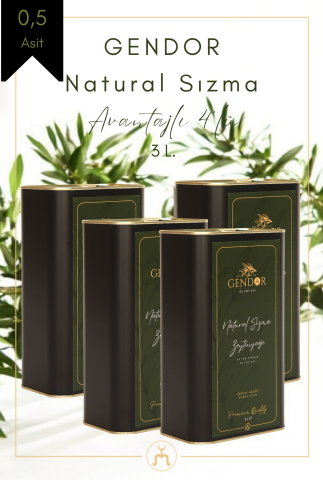 Natürel Sızma Filtresiz Zeytinyağı 4*3L