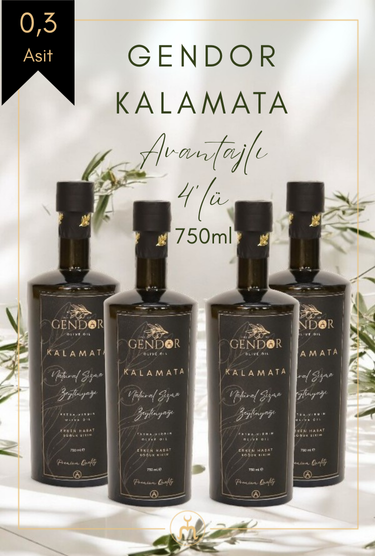 Kalamata Erken (İLK) Hasat Natural Sızma Zeytinyağı 4*750ml