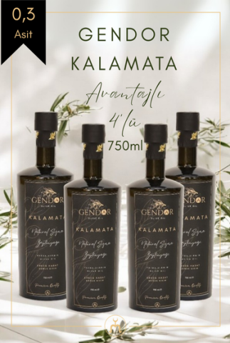 Kalamata Erken (İLK) Hasat Natural Sızma Zeytinyağı 4*750ml