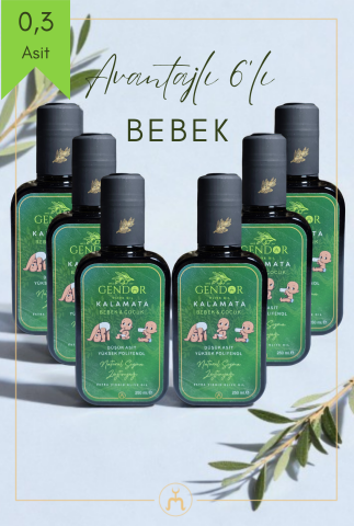 Kalamata BEBEK & ÇOCUK Natürel Sızma Zeytinyağı 6*250ml